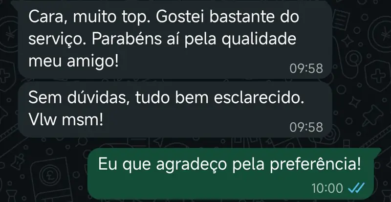 Depoimento de cliente 1